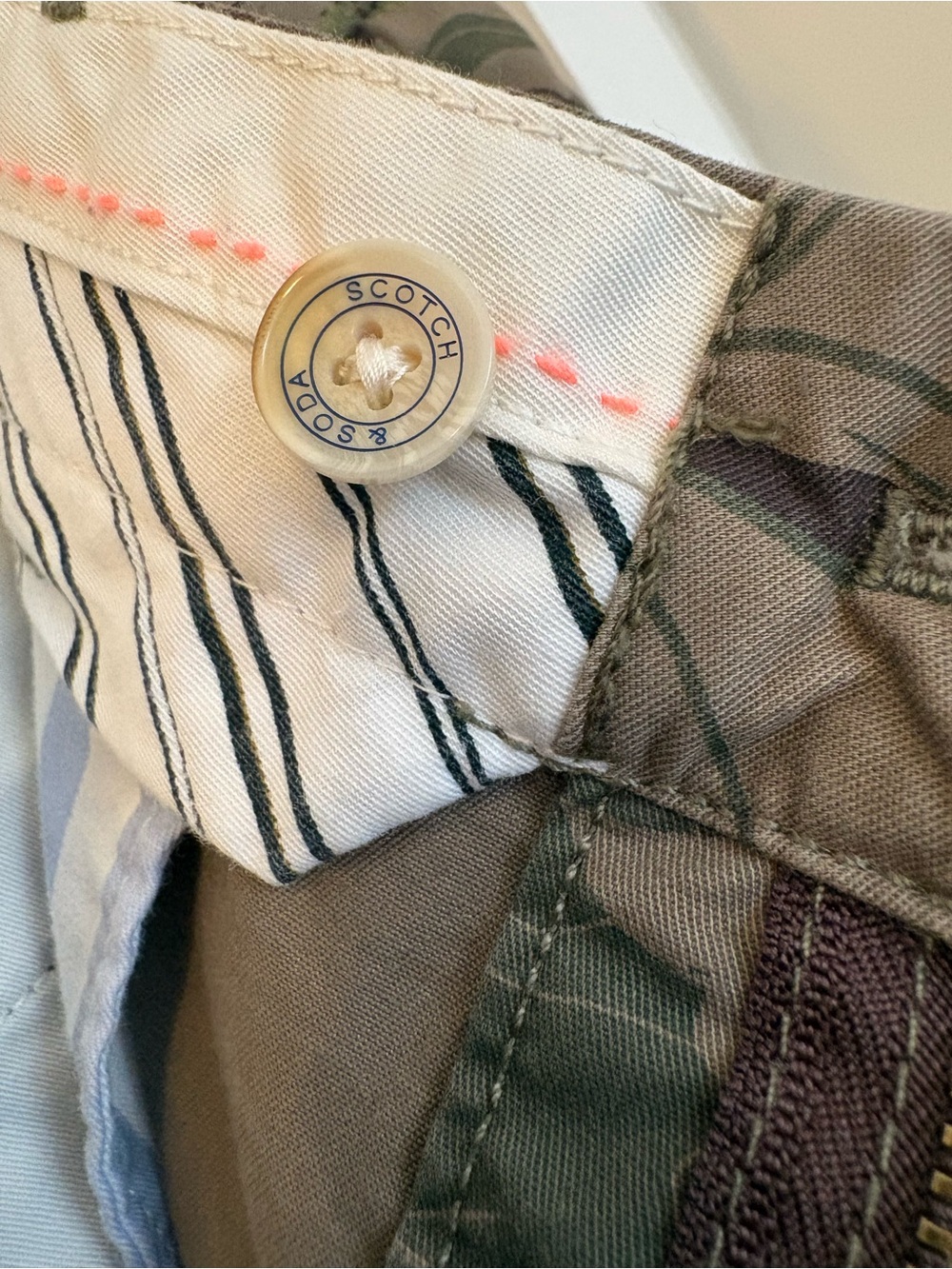 Scotch & Soda Mens Shorts Botanical Camo Jungle  36 - Picture 5 of 10